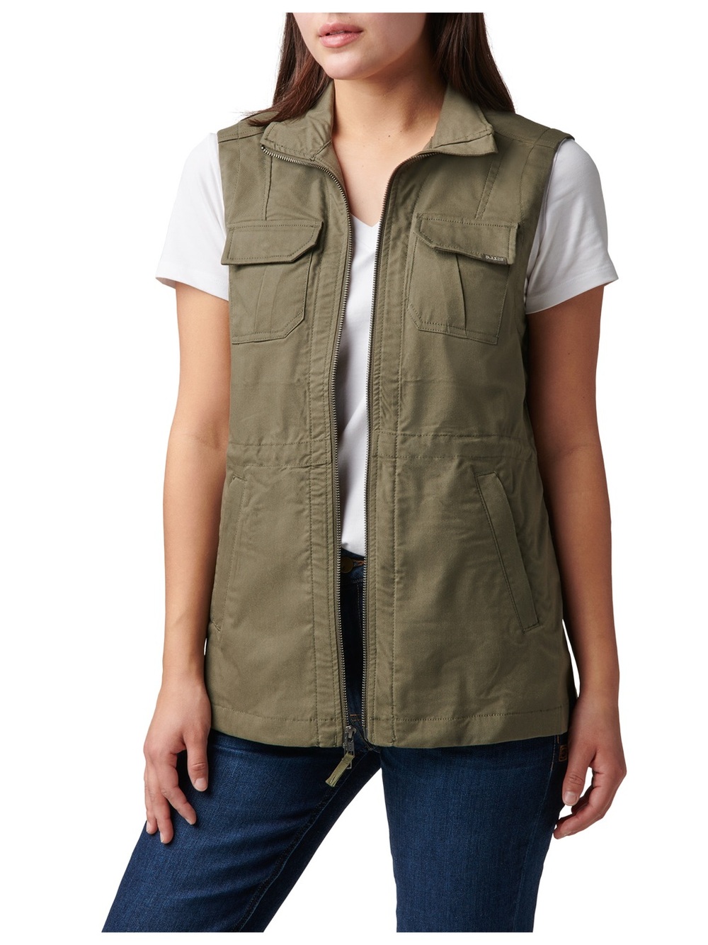 5.11 Tactical Women's Olive Utility Yulia Vest - Sleeveless Zip Front